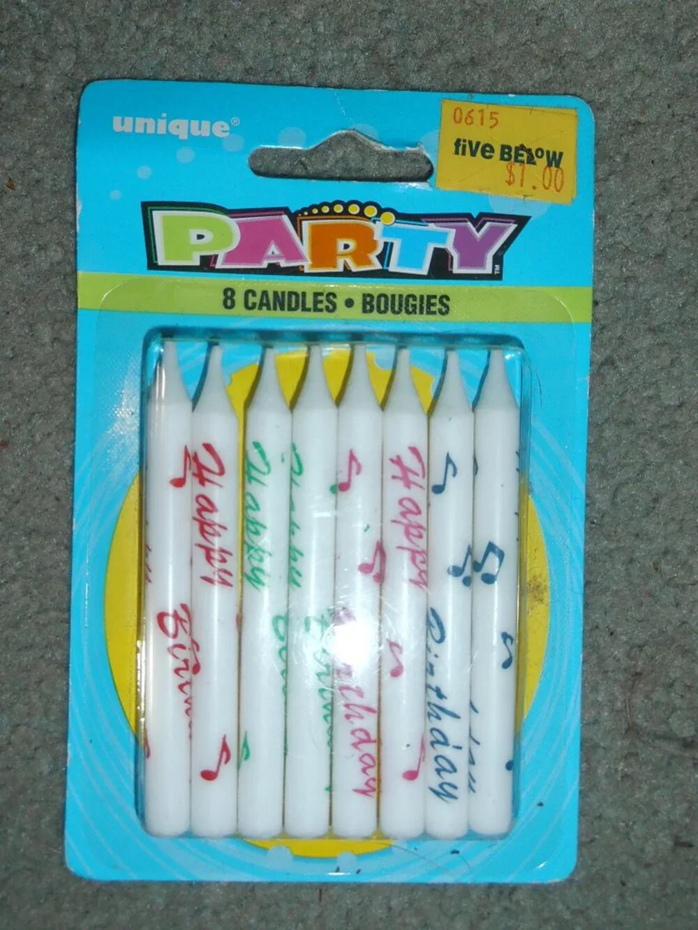 Share 3 Pack Bells Oberon Pins AND 8 Pack Birthday Candles